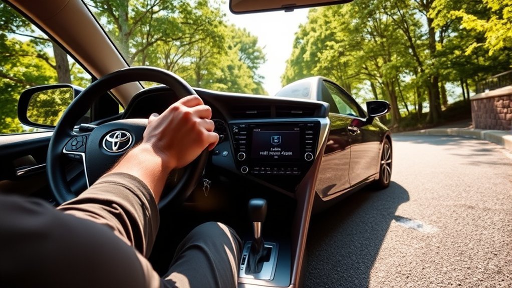 Toyota Camry using Hill Start Assist Control while starting on an incline