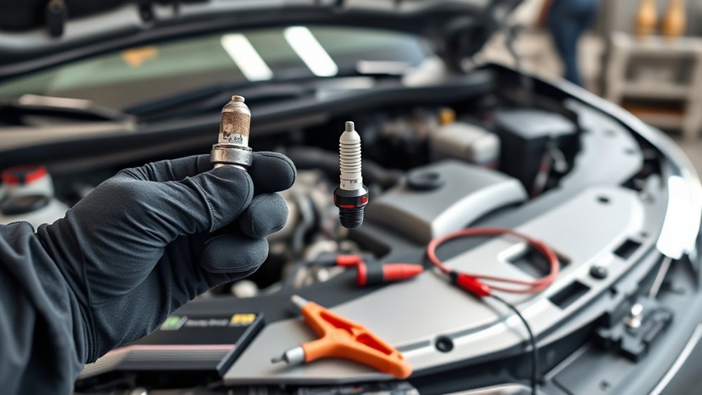 Testing Toyota Camry ignition system spark plugs and coils