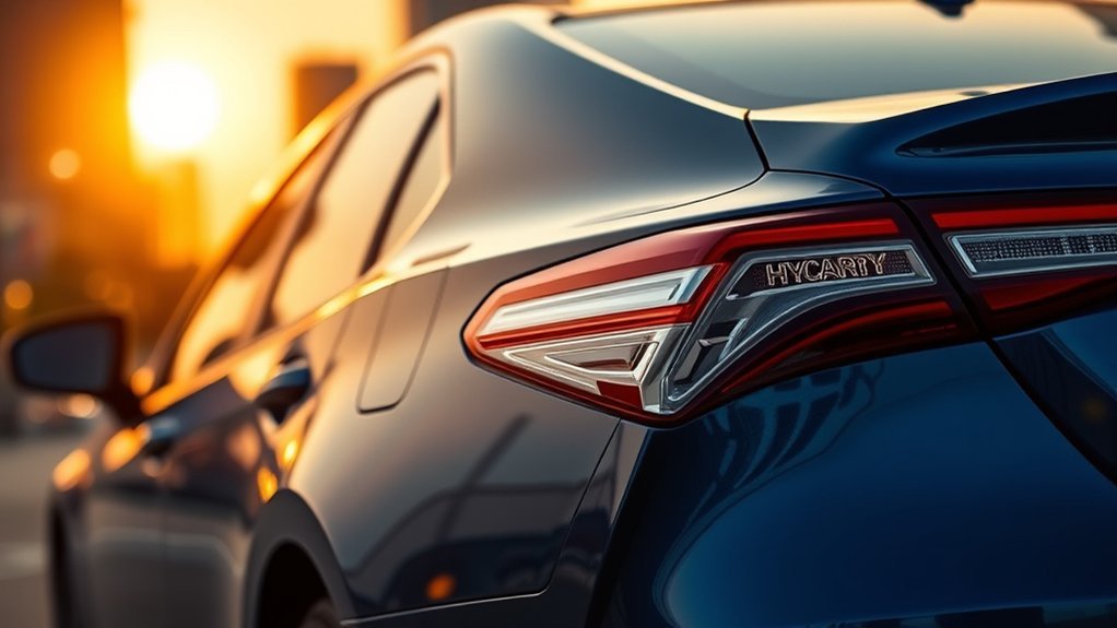 2026 Toyota Camry hybrid displaying fuel-efficiency information