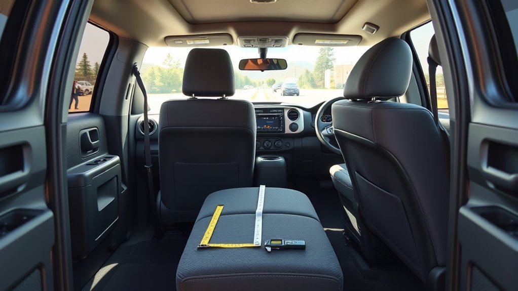 2024 Toyota Tacoma Double Cab interior dimensions and front-seat comfort