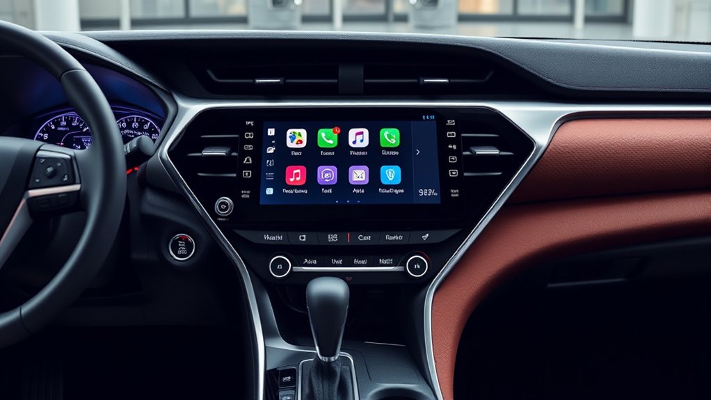 Toyota Camry dashboard with touchscreen infotainment controls