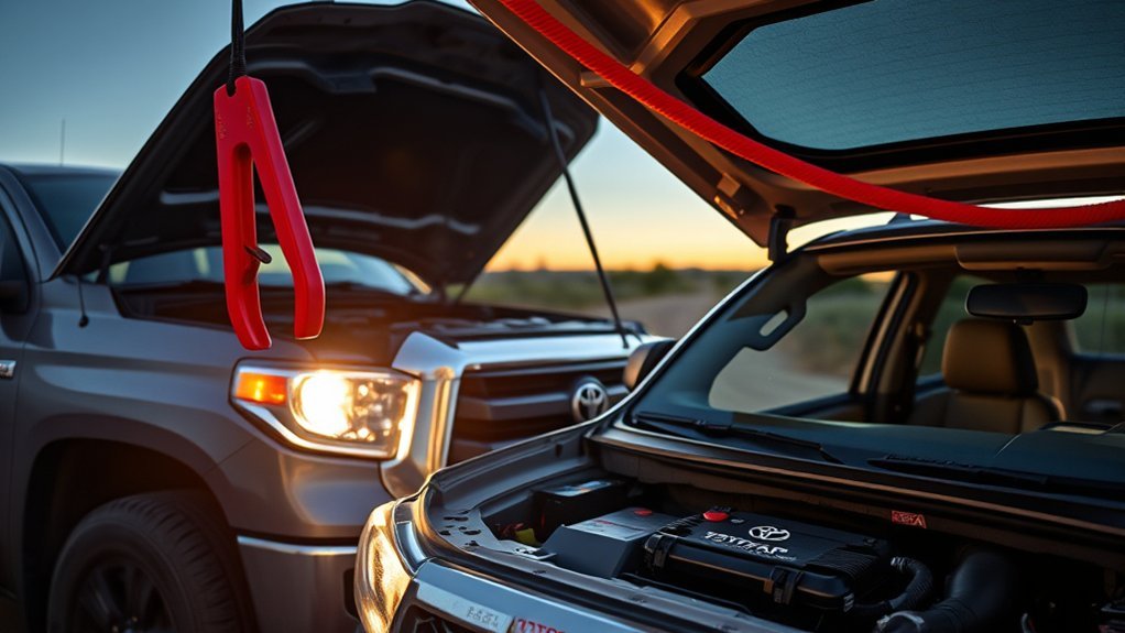 jump starting toyota tundra safely