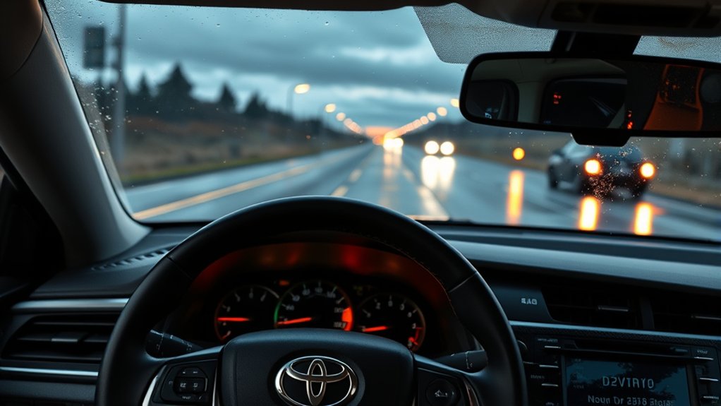 Toyota Camry Lane Tracing Assist unavailable warning illustration