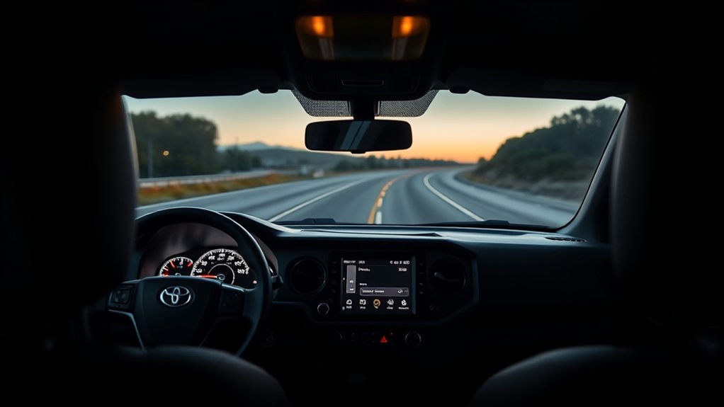 Toyota Tacoma Lane Departure Alert detecting unintended lane drift