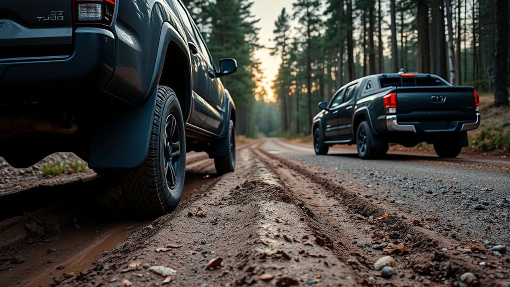 Toyota Tacoma rear differential locker improving traction on uneven terrain