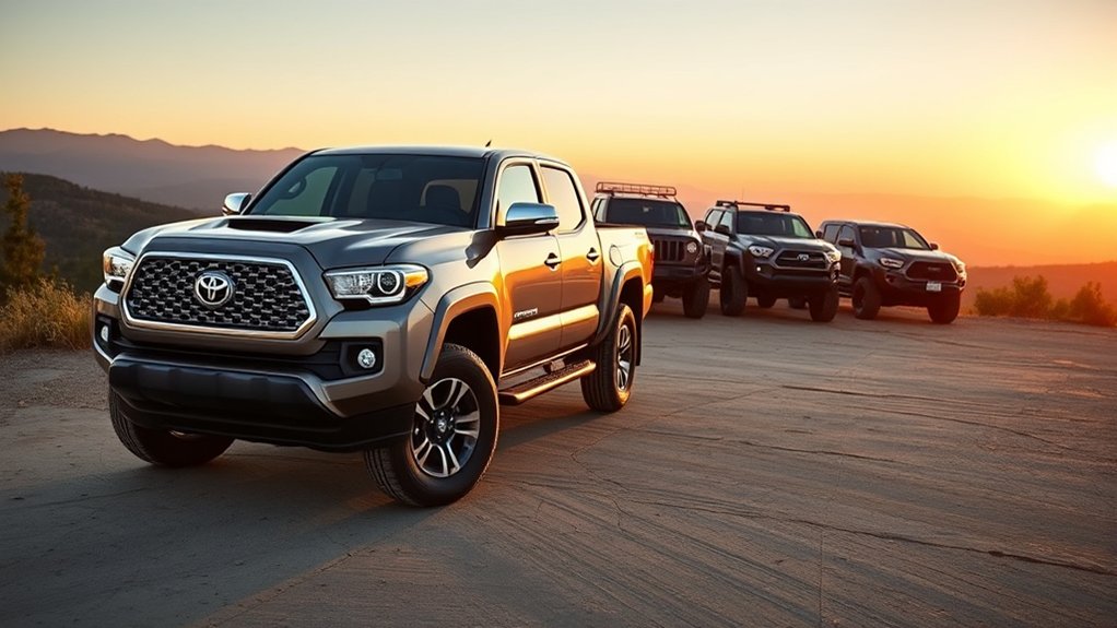 Toyota Tacoma Limited compared with SR5, TRD Sport, TRD Off-Road, Trailhunter and TRD Pro