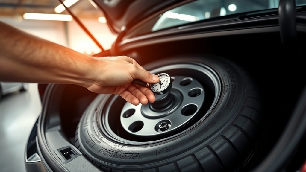 Checking and maintaining Toyota Camry spare tire pressure