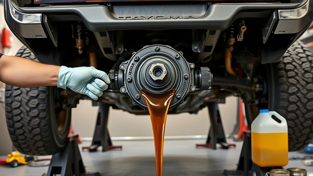 Toyota Tacoma differential maintenance checks and used gear oil disposal