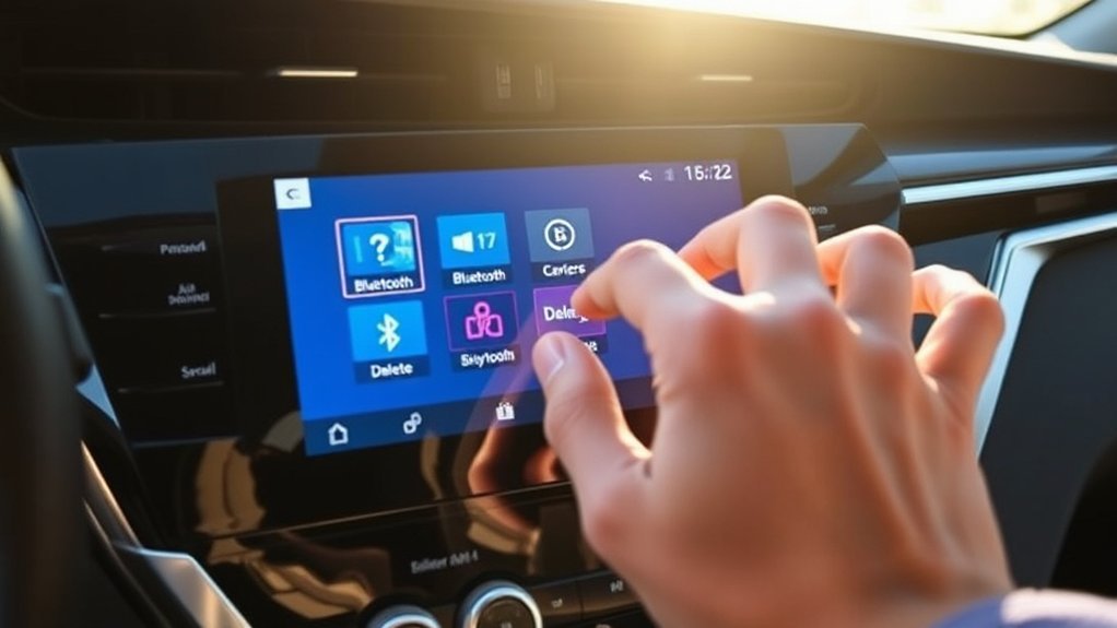 Toyota Camry multimedia Bluetooth device management screen