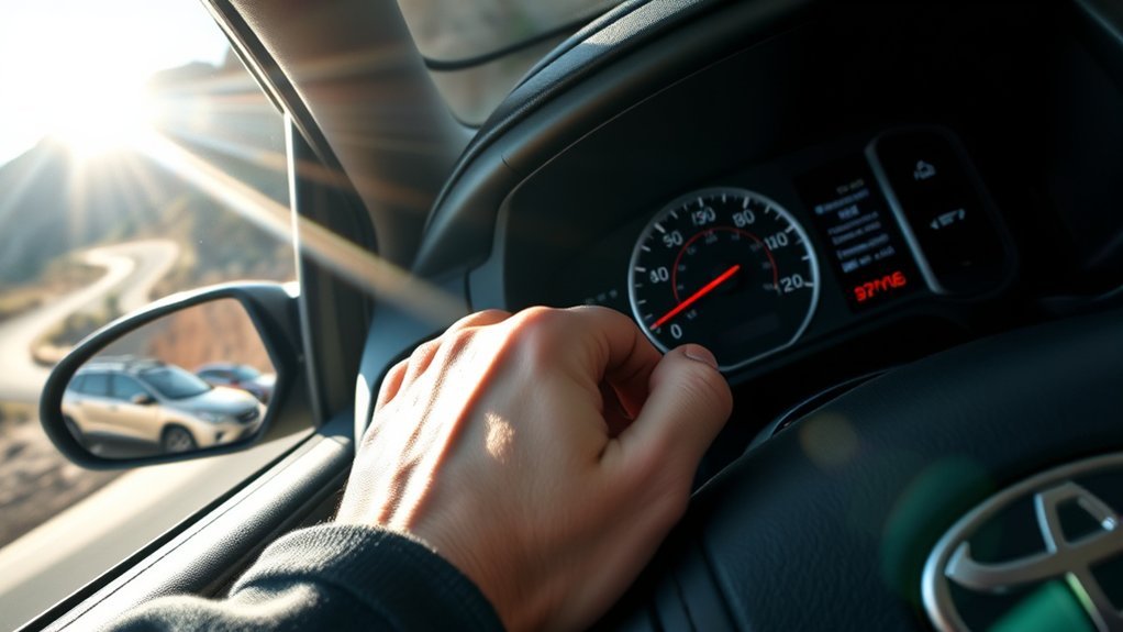 Toyota Tacoma shifter showing manual-style shift controls