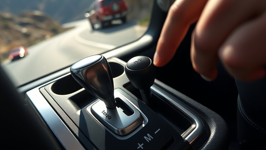 Toyota Tacoma automatic shifter with manual-style control