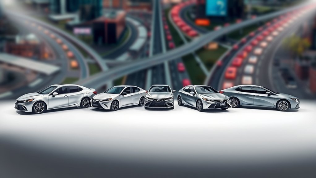 Toyota Camry generations illustrating how market demand shaped the sedan's size, styling, and technology