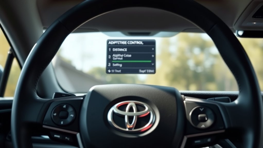 Driver reviewing official Toyota Camry feature instructions and controls