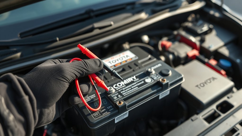 Toyota Camry 12V battery lifespan and replacement signs
