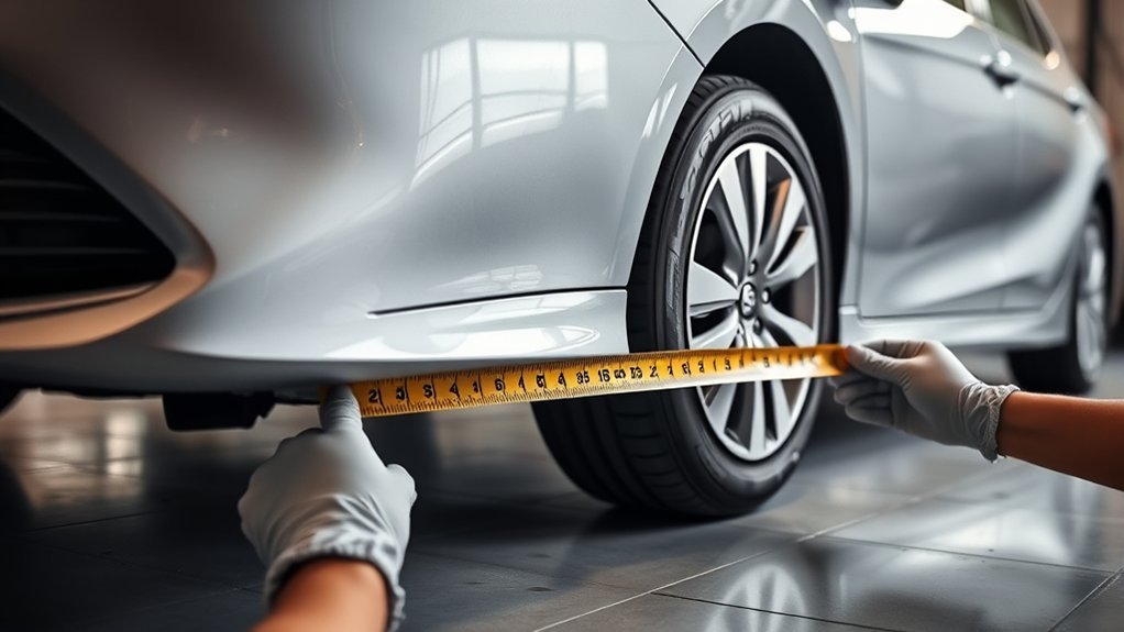 Common Toyota Camry wheelbase measurement errors involving wheel position, tape alignment, and reference points