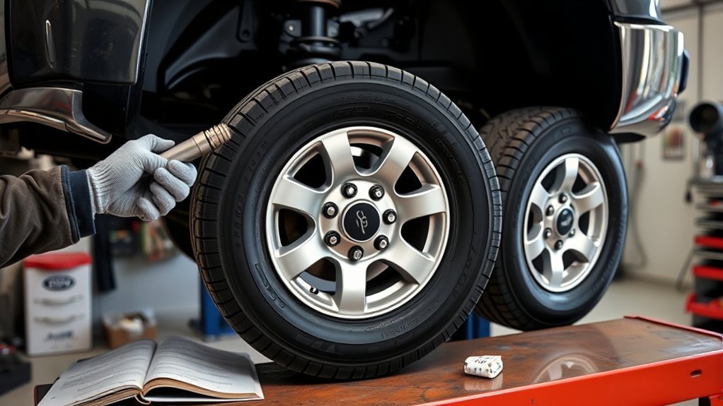 Toyota Tundra rearward-cross and X-pattern tire rotation positions