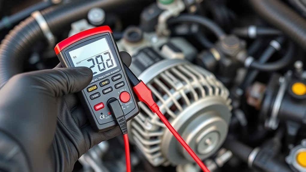 multimeter readings for alternator