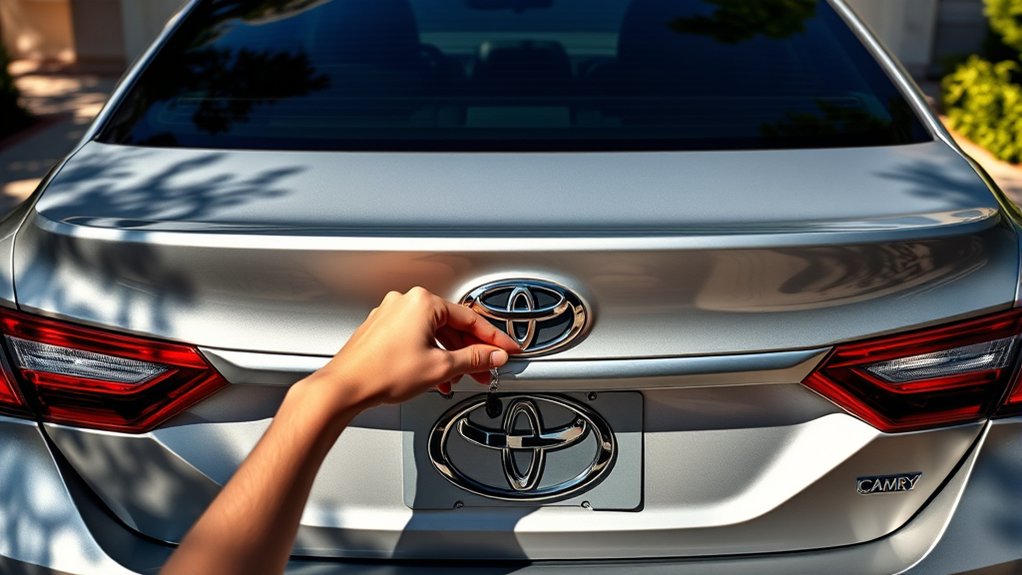 open camry trunk manually