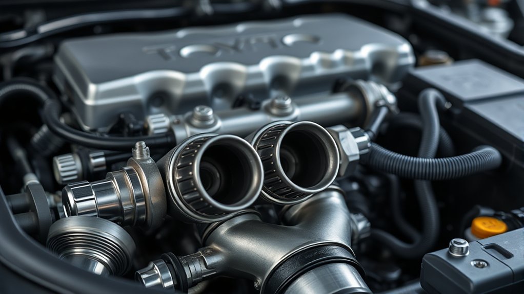 Upstream and downstream Toyota Camry exhaust sensors monitoring fuel mixture and catalyst performance