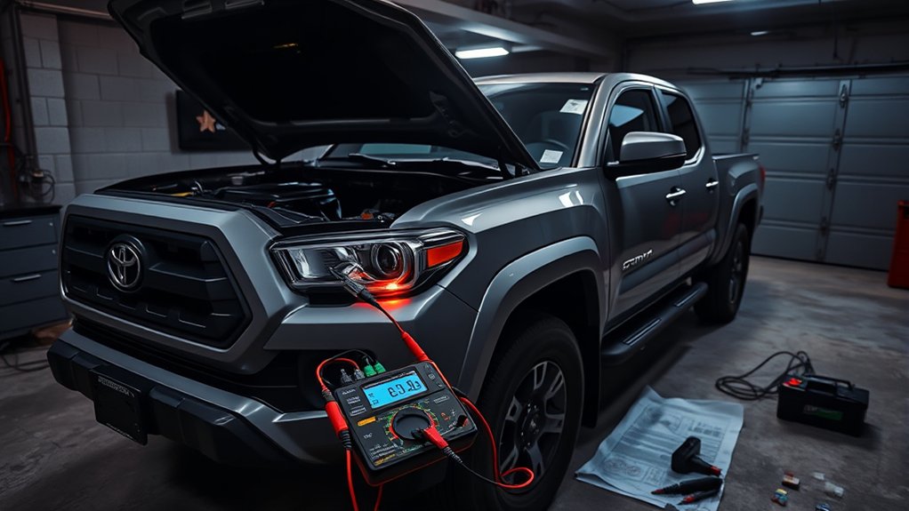 Testing a Toyota Tacoma for parasitic battery drain