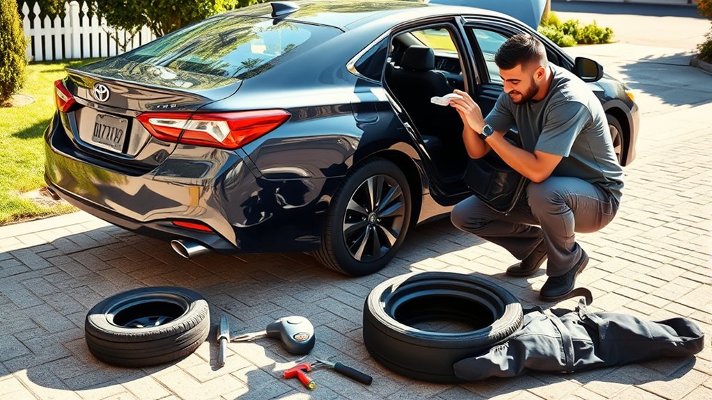 Toyota Camry post-tire-change safety checklist
