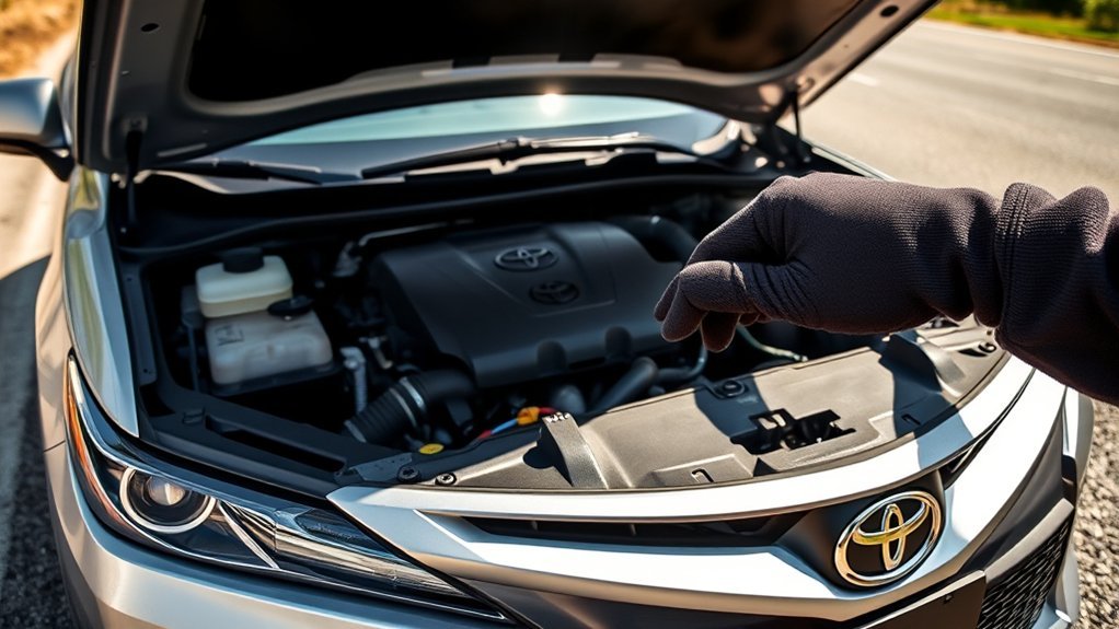 Toyota Camry engine-bay inspection to help prevent overheating