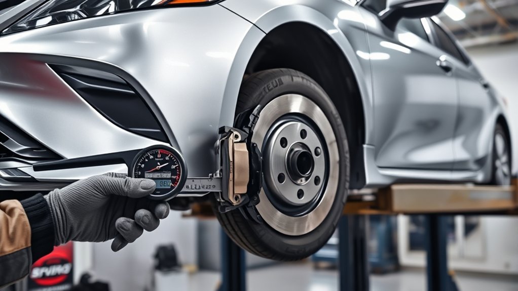 Toyota Camry wheel alignment and suspension inspection related to brake vibration