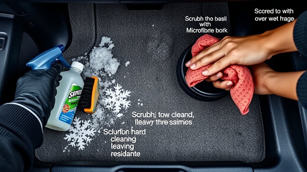 Drying Toyota Tacoma carpet after removing winter salt stains