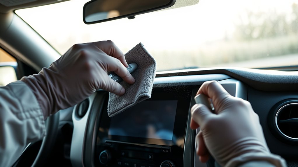 Cleaning and protecting a Toyota Tundra touchscreen