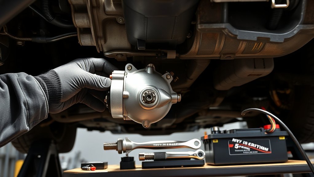 Reconnect, align, secure, and test a Toyota Tacoma starter