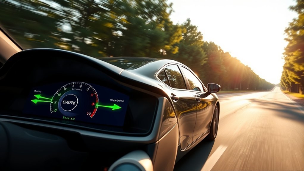 Toyota Camry regenerative braking supporting hybrid fuel efficiency
