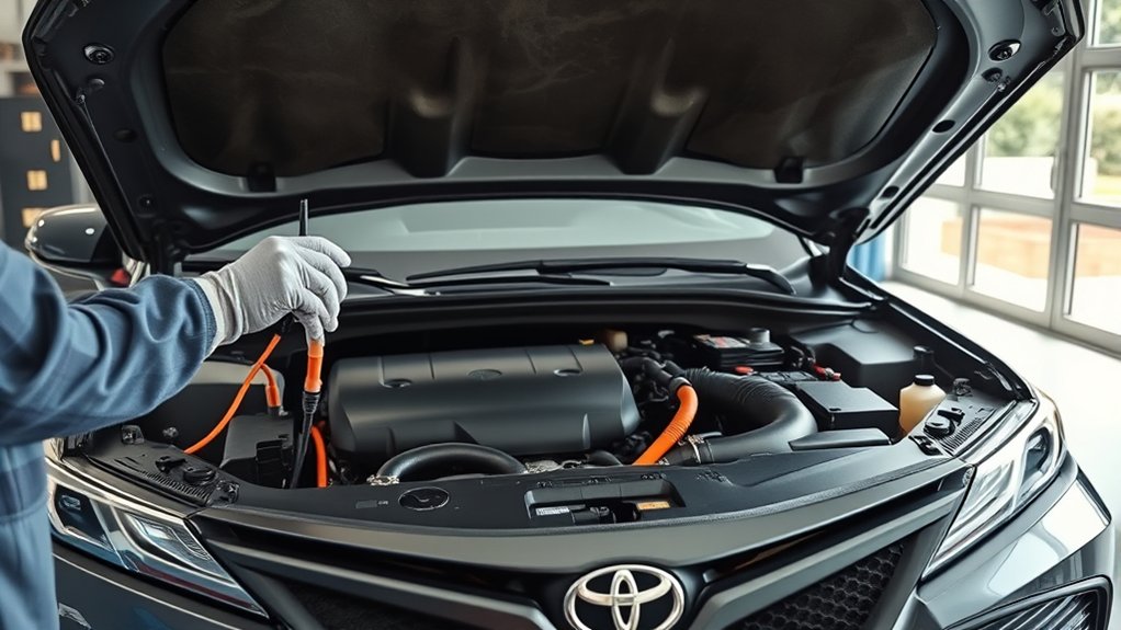 Toyota Camry Hybrid routine maintenance inspection