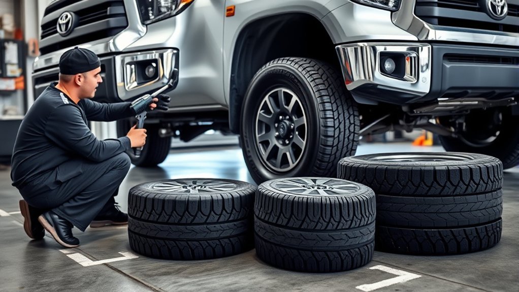 Toyota Tundra tire rotation benefits including even tread wear