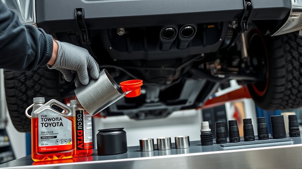 Toyota Tundra transmission fluid inspection and scheduled service