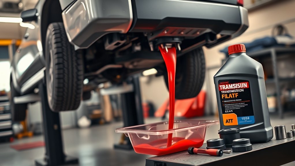 Draining and replacing automatic transmission fluid in a Toyota Tundra
