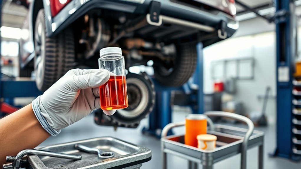 Inspecting a Toyota Tundra sealed transmission for fluid leaks