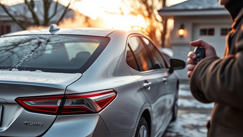 Toyota Camry owner using remote start to precondition the cabin