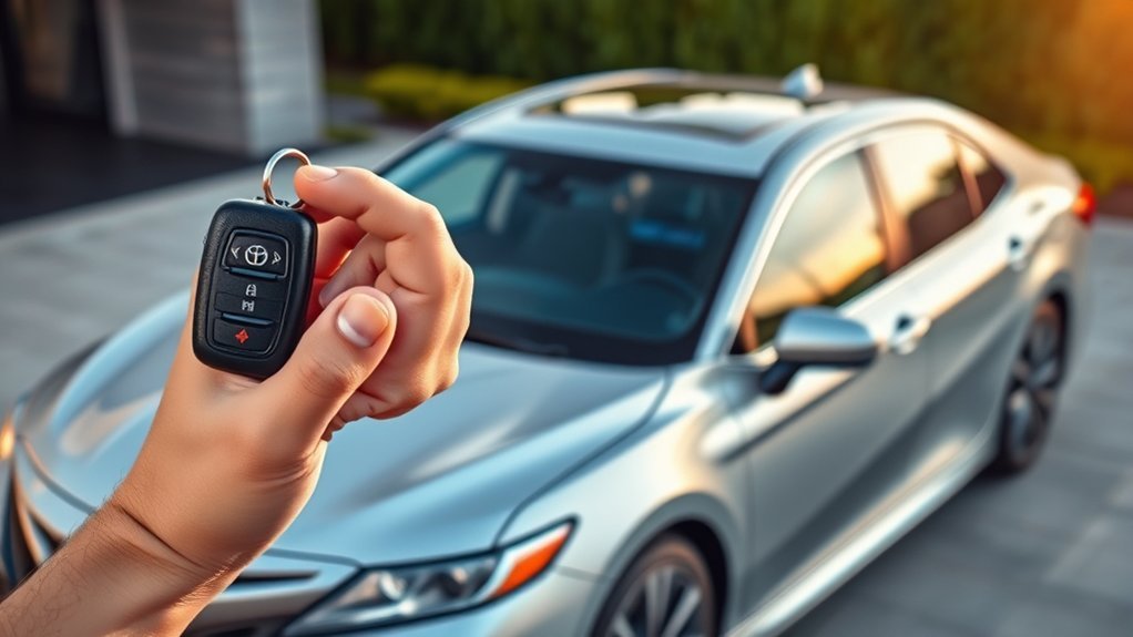 checking Toyota Camry remote-start compatibility in the Toyota app