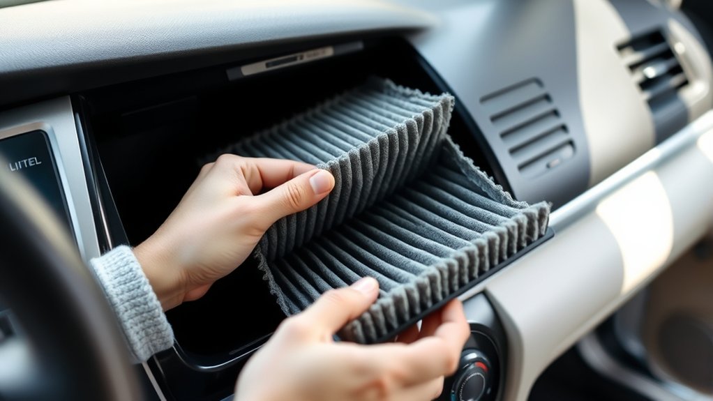 Removing and cleaning around a Toyota Camry cabin air filter housing