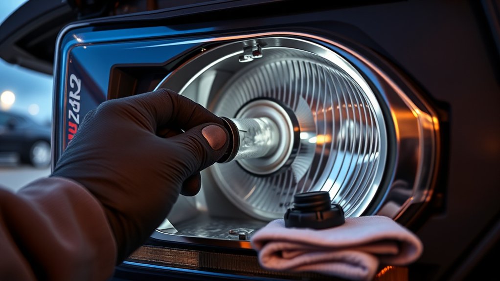 remove old headlight bulb