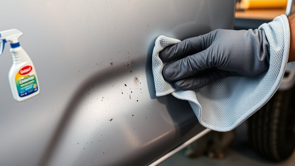 remove road tar safely