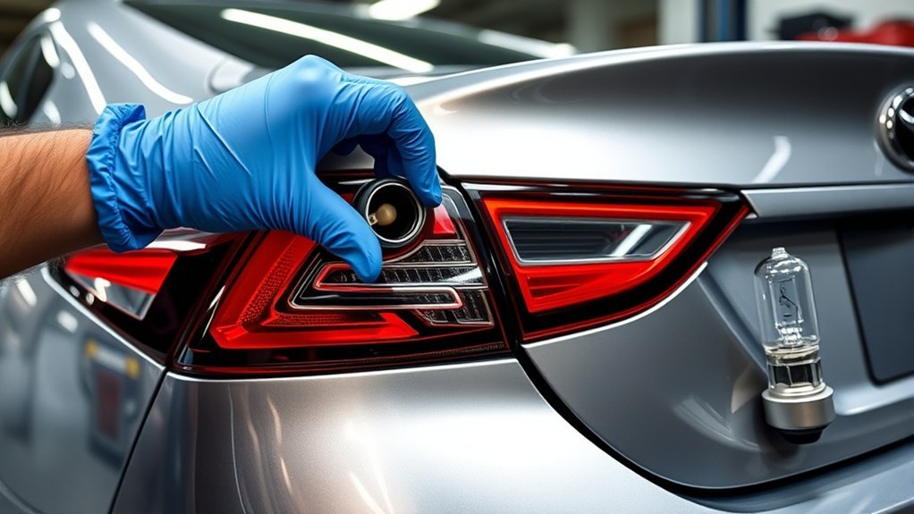 Toyota Camry rear brake light diagnosis and replacement access
