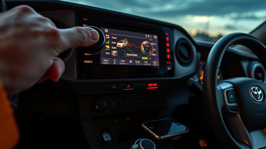 Restarting the Toyota Tacoma infotainment system to restore USB connectivity