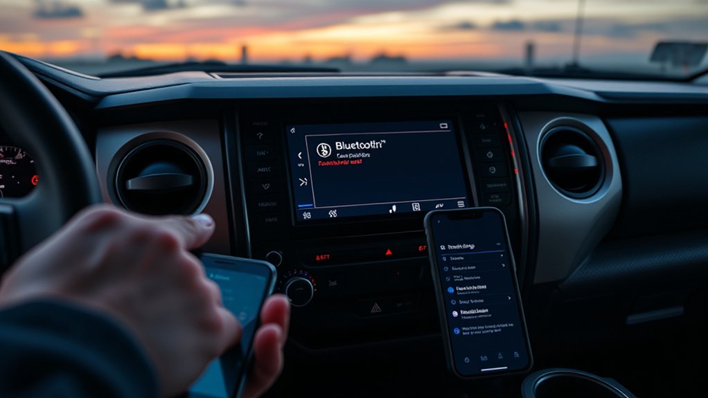 Resetting a Toyota Tundra infotainment system with the power-volume knob
