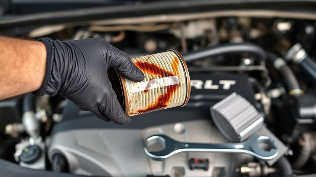 Removing and replacing a Toyota Camry engine oil filter
