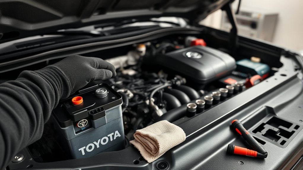 Safety checks before cleaning a Toyota Tacoma throttle body