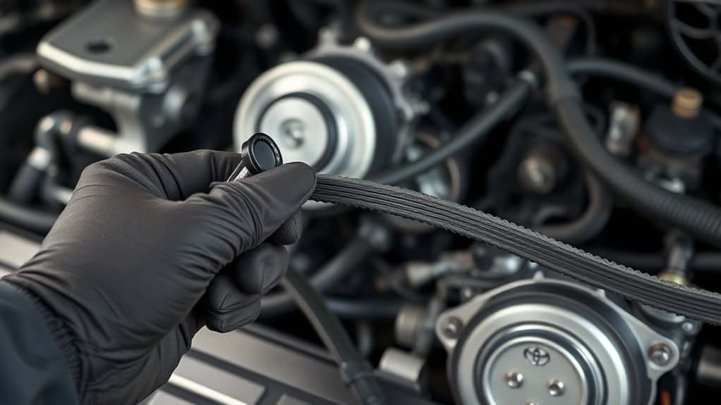 Toyota Tundra serpentine belt and accessory-drive components under the hood