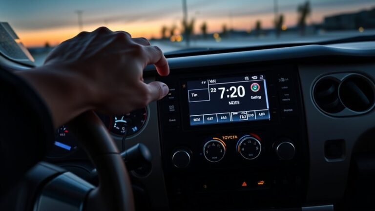 set toyota tundra clock