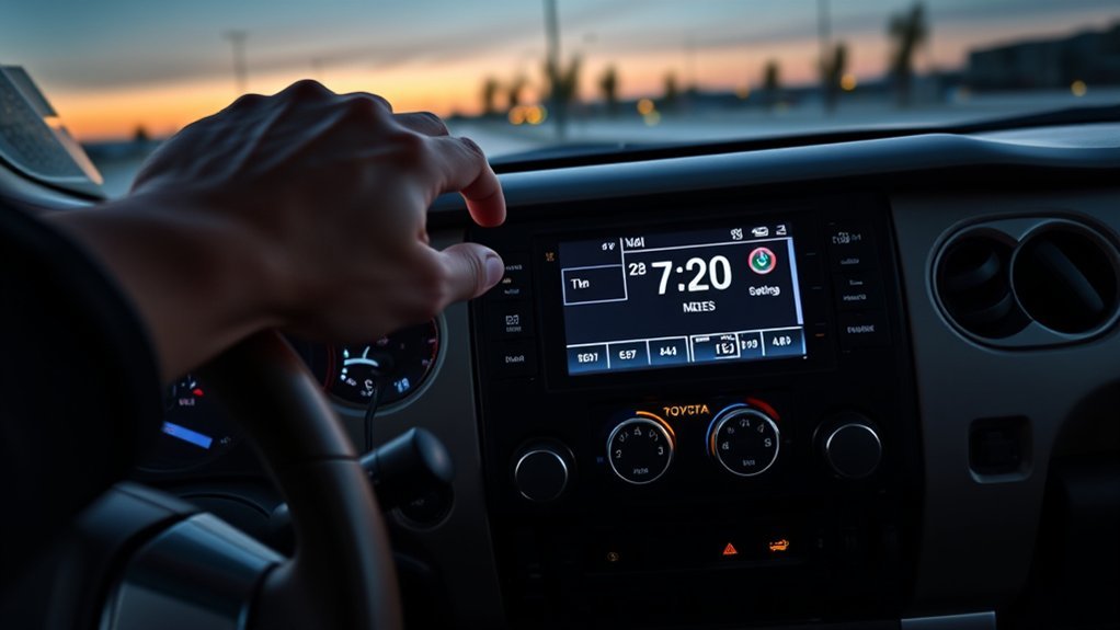 set toyota tundra clock
