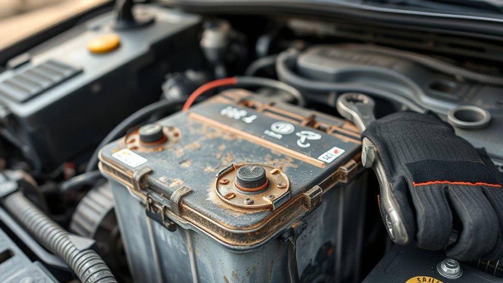 Toyota Camry 12V battery warning signs such as slow starting and dim lights
